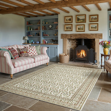 Oriental Weavers Andorra 3717A Ivory and Red Oversized Dining Room Rug Traditional Area Rug - 7'10" x 10'10"