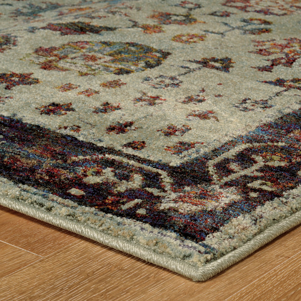 Oriental Weavers Andorra 6842D Stone and Red Extra Large Room Anchor Polypropylene Area Rug - 10' x 13'2