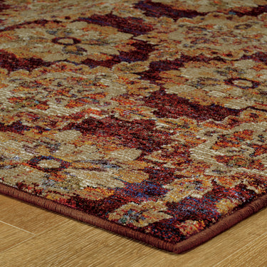 Oriental Weavers Andorra 6883A Red and Gold Hallway Runner Traditional Runner Rug - 2'6" x 12'