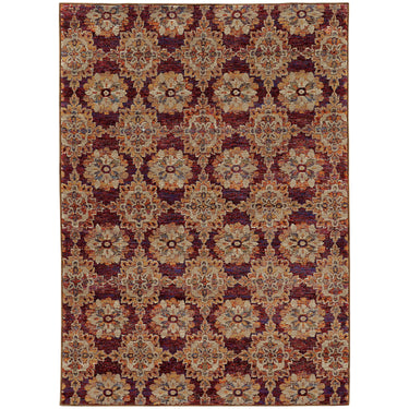 Oriental Weavers Andorra 6883A Red and Gold Oversized Dining Room Rug Medallion Area Rug - 7'10" x 10'10"
