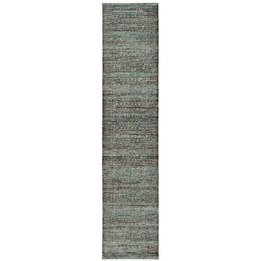 Oriental Weavers Andorra 7127A Blue and Purple Hallway Runner Polypropylene Runner Rug - 2'6" x 12'