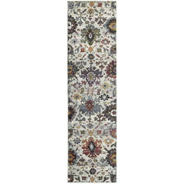 Oriental Weavers Andorra 7129A Stone and Multi Hallway Runner Traditional Runner Rug - 2'3" x 8'