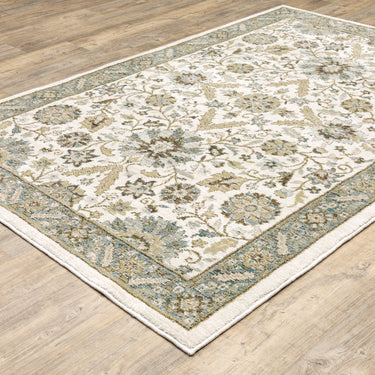 Oriental Weavers Andorra 8918I Stone and Ivory Oversized Dining Room Rug Medallion Area Rug - 7'10" x 10'10"