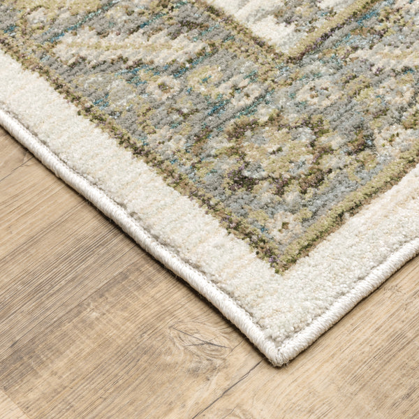 Oriental Weavers Andorra 8918I Stone and Ivory Hallway Runner Traditional Runner Rug - 2'6