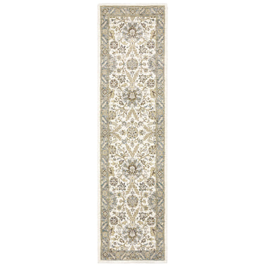 Oriental Weavers Andorra 8918I Stone and Ivory Hallway Runner Polypropylene Runner Rug - 2'3" x 8'