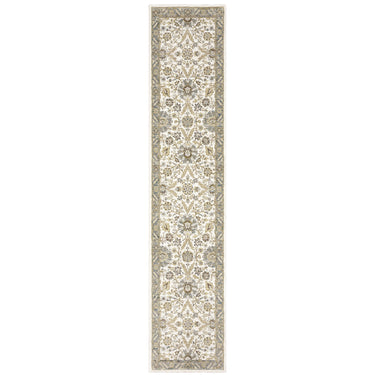 Oriental Weavers Andorra 8918I Stone and Ivory Hallway Runner Traditional Runner Rug - 2'6" x 12'