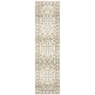 Oriental Weavers Andorra 9818G Beige and Ivory Hallway Runner Polypropylene Runner Rug - 2'3" x 8'