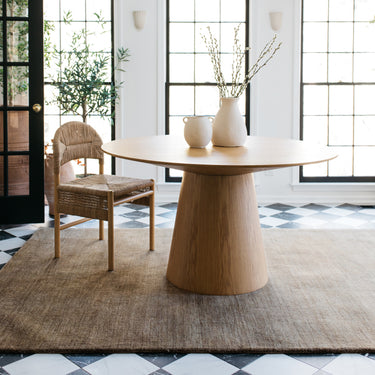 Oriental Weavers Aniston Brown 27105 Oatmeal Oversized Dining Room Rug Solid Area Rug - 8' x 10'