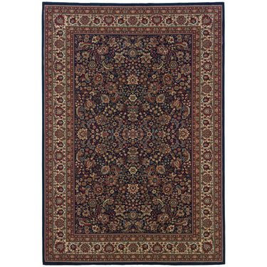 Oriental Weavers Ariana 113B2 Blue and Red Medium Living Room Rug Traditional Area Rug - 5'3" x 7'9"