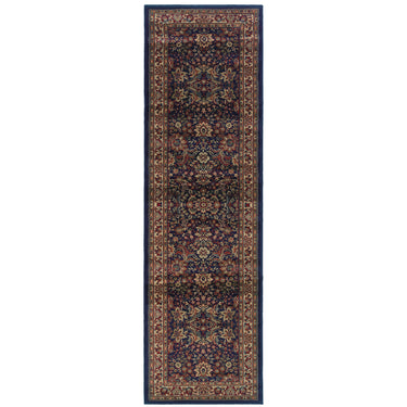 Oriental Weavers Ariana 113B2 Blue and Red Hallway Runner Polypropylene Runner Rug - 2'7" x 9'4"