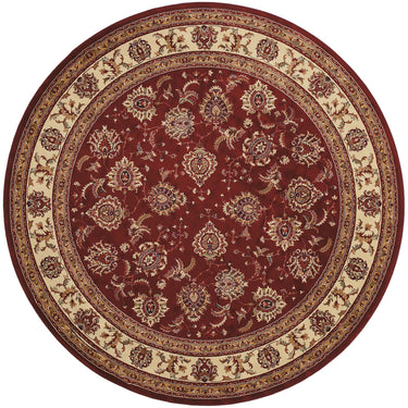 Oriental Weavers Ariana 117C3 Red and Ivory Round Accent Polypropylene Round Rug - 8' Round