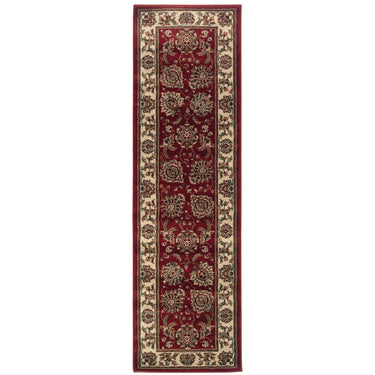 Oriental Weavers Ariana 117C3 Red and Ivory Hallway Runner Polypropylene Runner Rug - 2'7" x 9'4"