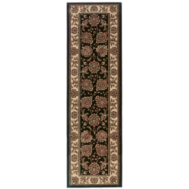 Oriental Weavers Ariana 117D3 Brown and Ivory Hallway Runner Polypropylene Runner Rug - 2'3" x 7'9"