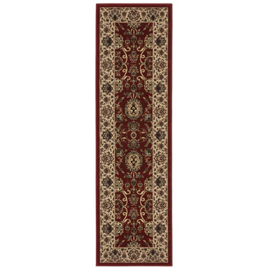 Oriental Weavers Ariana Red Hallway Runner Medallion Area Rug - 2'3" x 7'9"