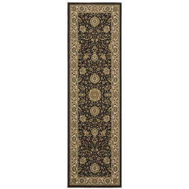 Oriental Weavers Ariana 172D2 Brown and Ivory Hallway Runner Polypropylene Runner Rug - 2'7" x 9'4"