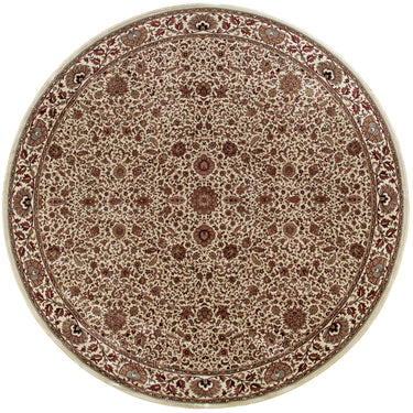 Oriental Weavers Ariana 172W3 Ivory and Green Round Accent Traditional Round Rug - 8' Round