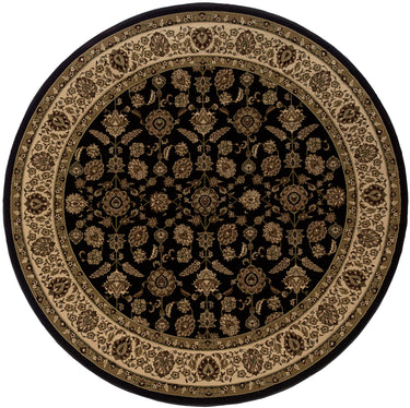 Oriental Weavers Ariana 271D3 Brown and Ivory Round Accent Medallion Round Rug - 8' Round
