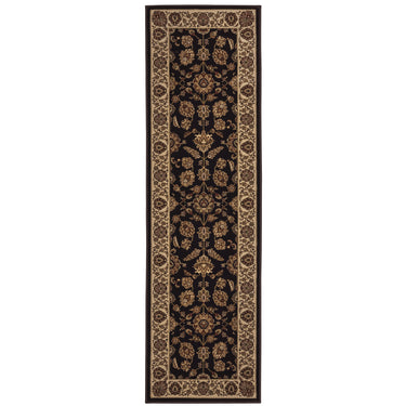 Oriental Weavers Ariana 271D3 Brown and Ivory Hallway Runner Polypropylene Runner Rug - 2'3" x 7'9"