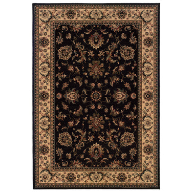 Oriental Weavers Ariana 311K3 Black and Ivory Extra Large Room Anchor Polypropylene Area Rug - 10' x 12'7"
