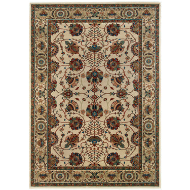 Oriental Weavers Ariana 431O3 Ivory and Red Medium Living Room Rug Polypropylene Area Rug - 5'3" x 7'9"