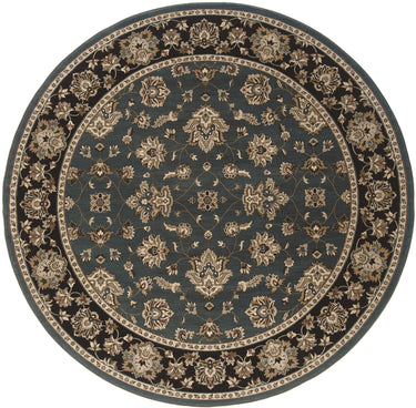 Oriental Weavers Ariana 623H3 Blue and Black Round Accent Polypropylene Round Rug - 8' Round