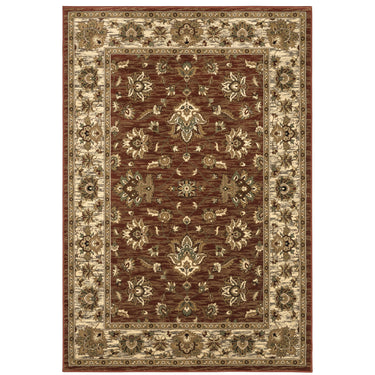 Oriental Weavers Ariana 623V3 Red and Ivory Medium Living Room Rug Floral Area Rug - 5'3" x 7'9"