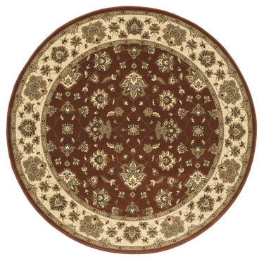 Oriental Weavers Ariana 623V3 Red and Ivory Round Accent Floral Round Rug - 6' Round