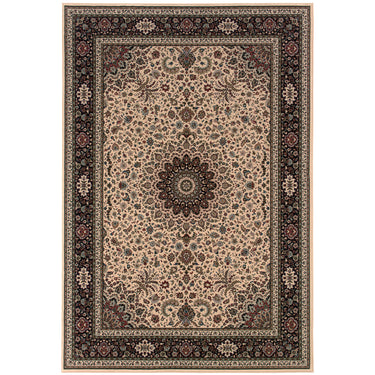 Oriental Weavers Ariana 095I8 Ivory and Black Small Entryway Accent Polypropylene Area Rug - 2' x 3'
