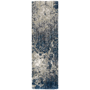 Oriental Weavers Aspen 2060L Blue and Gray Hallway Runner Abstract Runner Rug - 2'3" x 7'6"