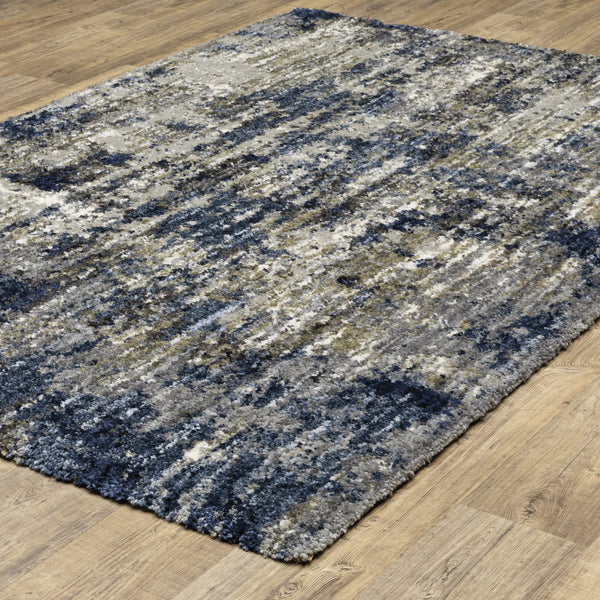 Oriental Weavers Aspen Grey 2061L Gray and Blue Oversized Dining Room Rug Polyester Area Rug - 7'10
