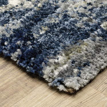Oriental Weavers Aspen Grey 2061L Gray and Blue Hallway Runner Contemporary Runner Rug - 2'3" x 7'6"