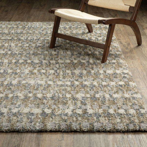 Oriental Weavers Aspen 3052A Gold and Gray Oversized Dining Room Rug Abstract Area Rug - 7'10