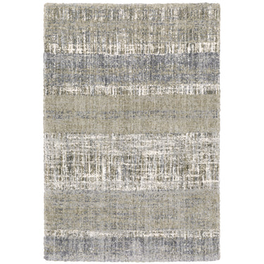 Oriental Weavers Aspen Grey 530J9 Gray and Ivory Extra Large Room Anchor Abstract Area Rug - 9'10" x 12'10"