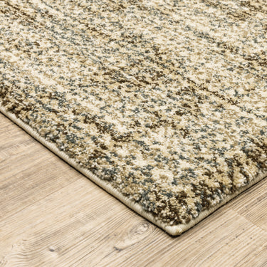 Oriental Weavers Astor 1449M Beige and Brown Hallway Runner Polypropylene Runner Rug - 2'3" x 7'6"