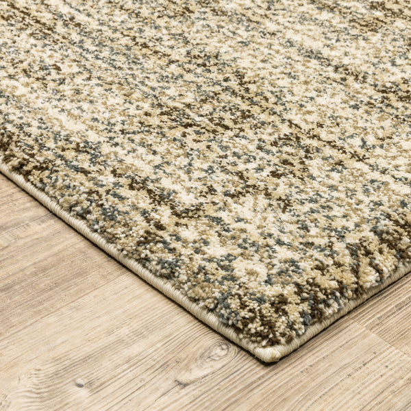 Oriental Weavers Astor 1449M Beige and Brown Hallway Runner Polypropylene Runner Rug - 2'3