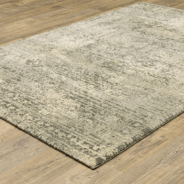 Oriental Weavers Astor 1806Q Beige and Gray Medium Living Room Rug Medallion Area Rug - 5'3