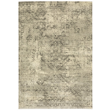 Oriental Weavers Astor 1806Q Beige and Gray Medium Living Room Rug Medallion Area Rug - 5'3" x 7'6"