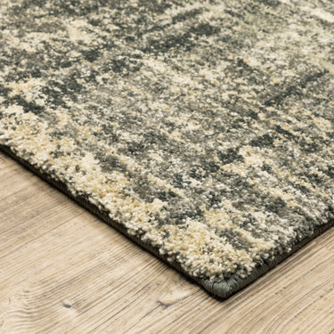 Oriental Weavers Astor Black 2541M Charcoal and Beige Hallway Runner Polypropylene Runner Rug - 2'3" x 7'6"