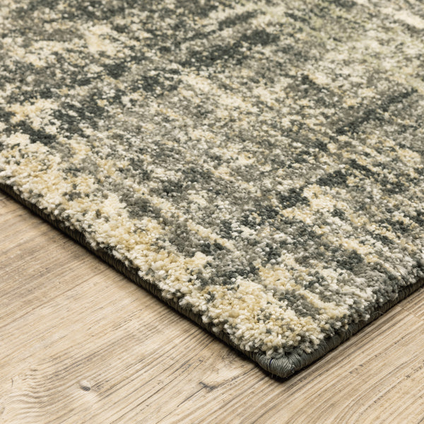Oriental Weavers Astor Black 2541M Charcoal and Beige Hallway Runner Polypropylene Runner Rug - 2'3
