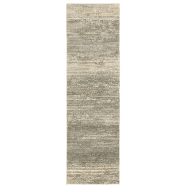 Oriental Weavers Astor Grey 5572E Gray and Beige Hallway Runner Modern Runner Rug - 2'3" x 7'6"