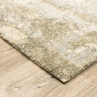 Oriental Weavers Astor 8322J Gold and Beige Hallway Runner Abstract Runner Rug - 2'3" x 7'6"