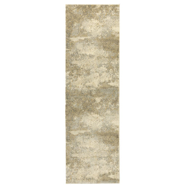 Oriental Weavers Astor 8322J Gold and Beige Hallway Runner Abstract Runner Rug - 2'3" x 7'6"