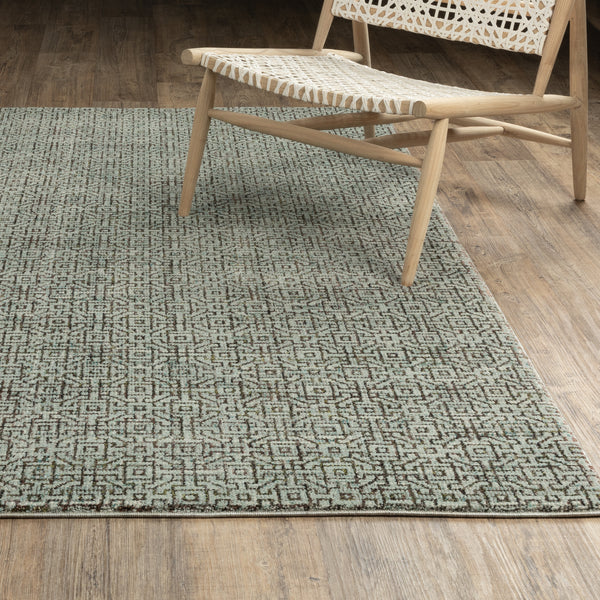 Oriental Weavers Atlas 3721J Blue and Brown Small Entryway Accent Polypropylene Blend Area Rug - 1'10