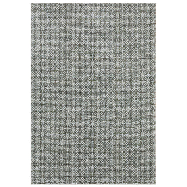 Oriental Weavers Atlas 3721J Blue and Brown Compact Bedroom Accent Transitional Area Rug - 3'3" x 5'2"