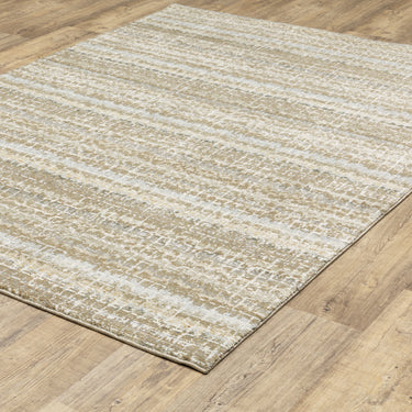 Oriental Weavers Atlas 747E0 Ivory and Gray Medium Living Room Rug Modern Area Rug - 5'3" x 7'3"