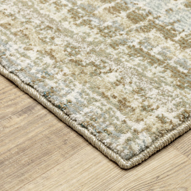Oriental Weavers Atlas 747E0 Ivory and Gray Hallway Runner Modern Runner Rug - 2'6" x 12'