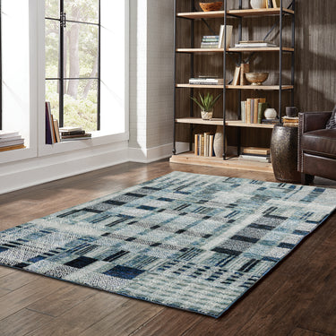 Oriental Weavers Atlas 752B0 Blue Small Entryway Accent Polypropylene Blend Area Rug - 1'10" x 3'2"