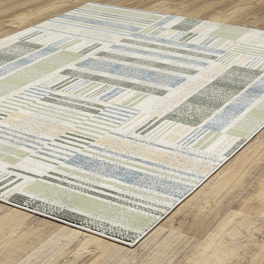 Oriental Weavers Atlas 752E0 Blue and Green Small Entryway Accent Geometric Area Rug - 1'10" x 3'2"