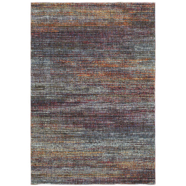 Oriental Weavers Atlas Multicolor 8037B Multi-colored Hallway Runner Abstract Runner Rug 2'3" x 8' — full overhead view of the rug