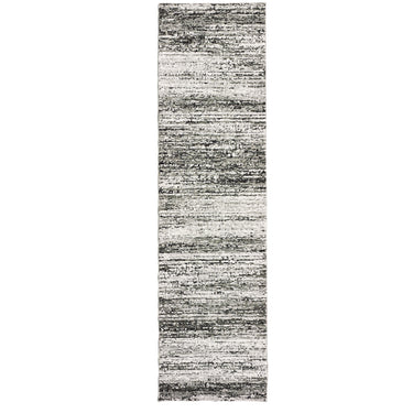 Oriental Weavers Atlas 8037G Ash and Charcoal Hallway Runner Polypropylene Blend Runner Rug - 2'3" x 8'